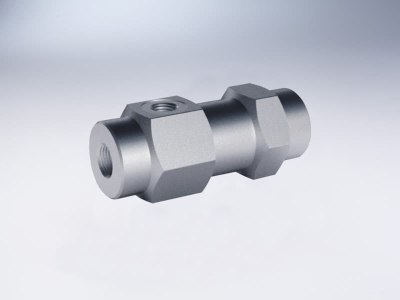 3 Ways single piot operated check valves_in line